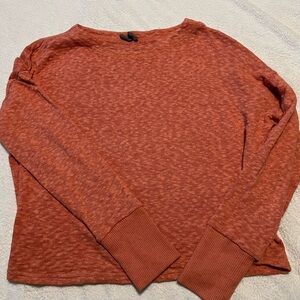 Anthropologie Brick Red Knit Top